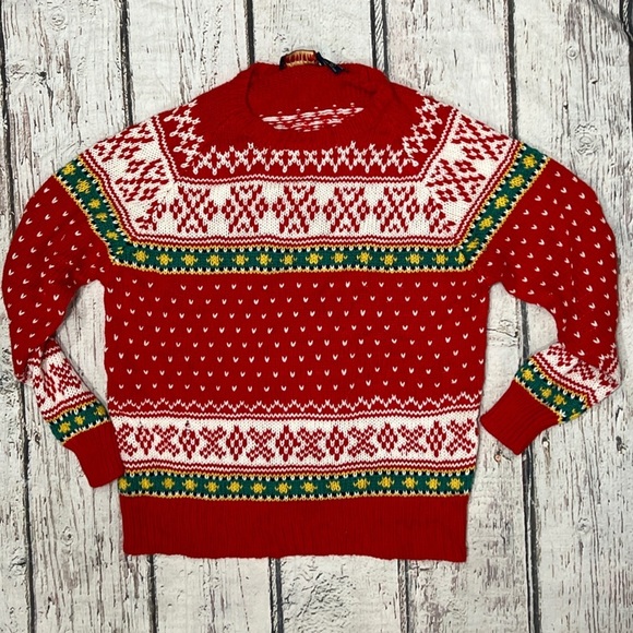 Vintage 80s Gotham Ski Skiing Knit Pullover 1980s Pullover Crewneck Sweater - Picture 1 of 5